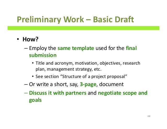 How to write draft proposals