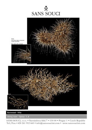 Burswood - Villa

Dining room – Option 7, 8

SANS SOUCI, s.r.o. • Navrátilova 666/7 • 110 00 • Prague 1 • Czech Republic
Tel./Fax:+420 261 912 660 • info@sanssouciint.com • www.sanssouciint.com
 