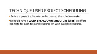 PROJECT SCHEDULE | PPTX
