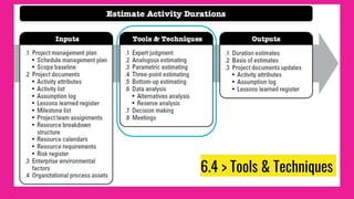 6.4 > Tools & Techniques
 