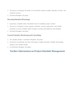 Project schedule Management - PMP/CAPM | PDF