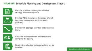 Project Schedule Planning and Development - A Guide to Develop Reliable ...