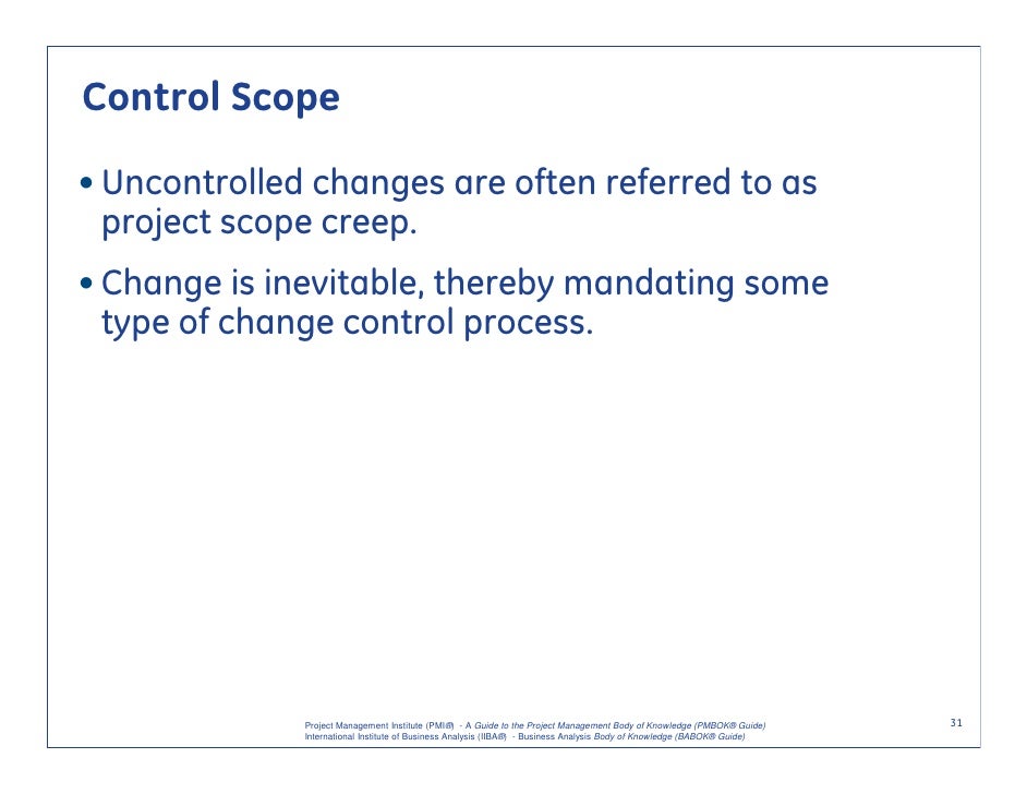 Project scope and requirements management