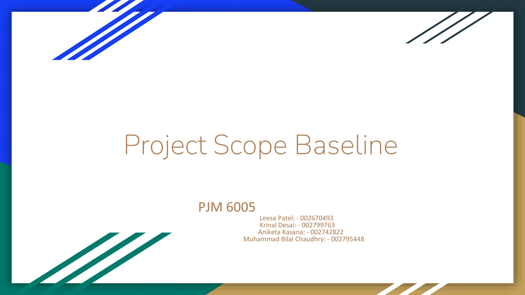 Project Scope Baseline presentation outlining every | PPT