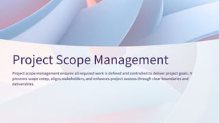 Project Management Scope And Schedule Layout.pdf Project Scope Management Project management.pdf
