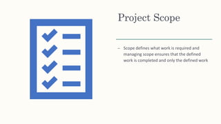 Project Scope Management Knowledge Area | PPTX