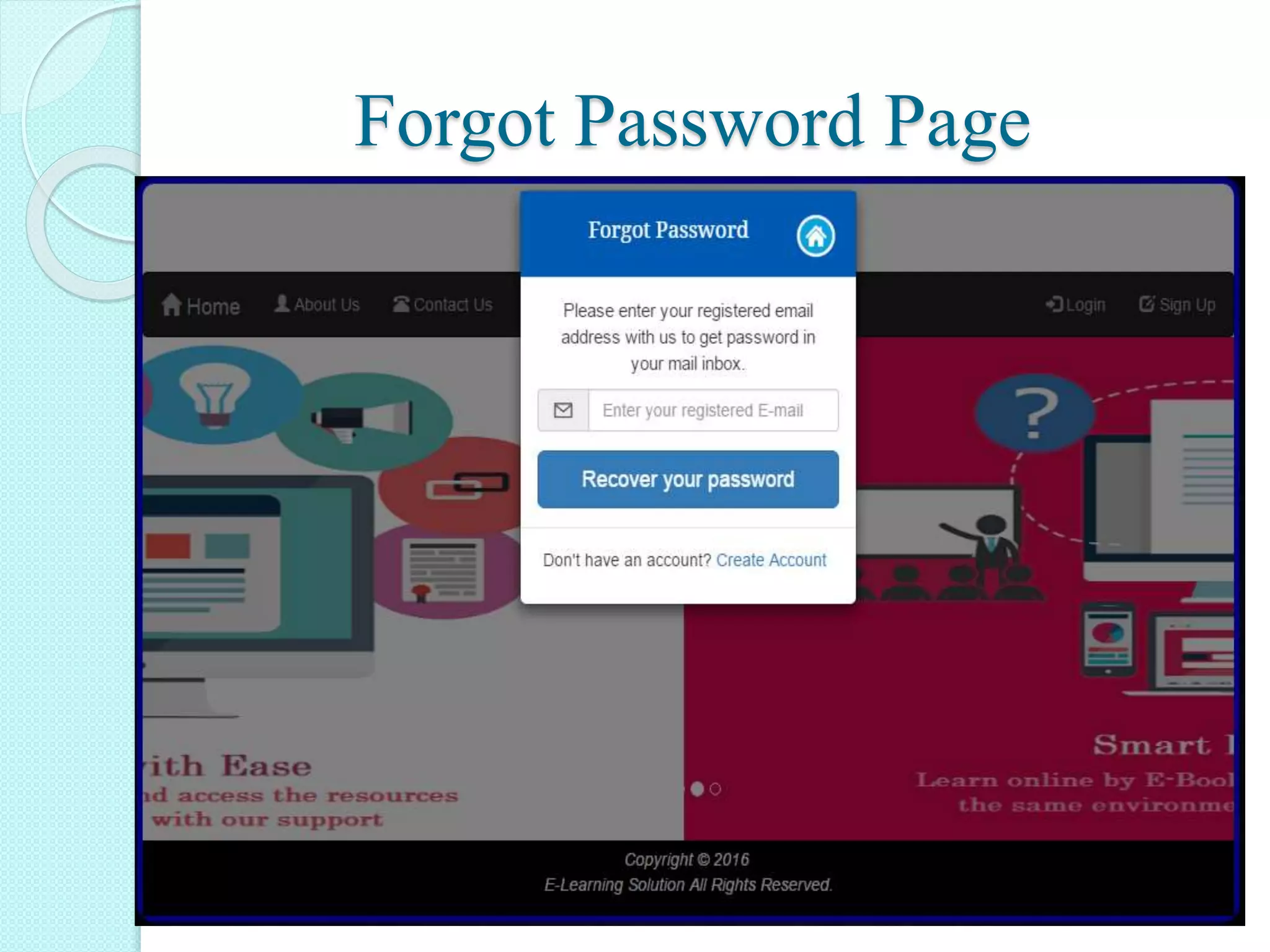 Forgot Password Page