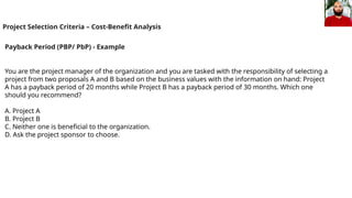 Project Selection Criteria help in PMP/ Project Management | PPTX