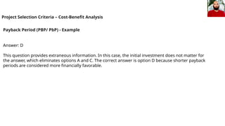 Project Selection Criteria help in PMP/ Project Management | PPTX