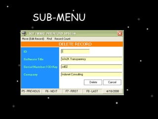 SUB-MENU 