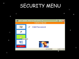 SECURITY MENU 