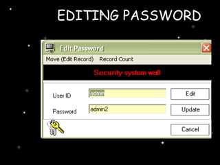 EDITING PASSWORD 