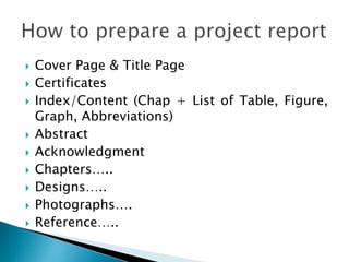 Project Guidance Seminar for Civil Engineering final year students | PPTX