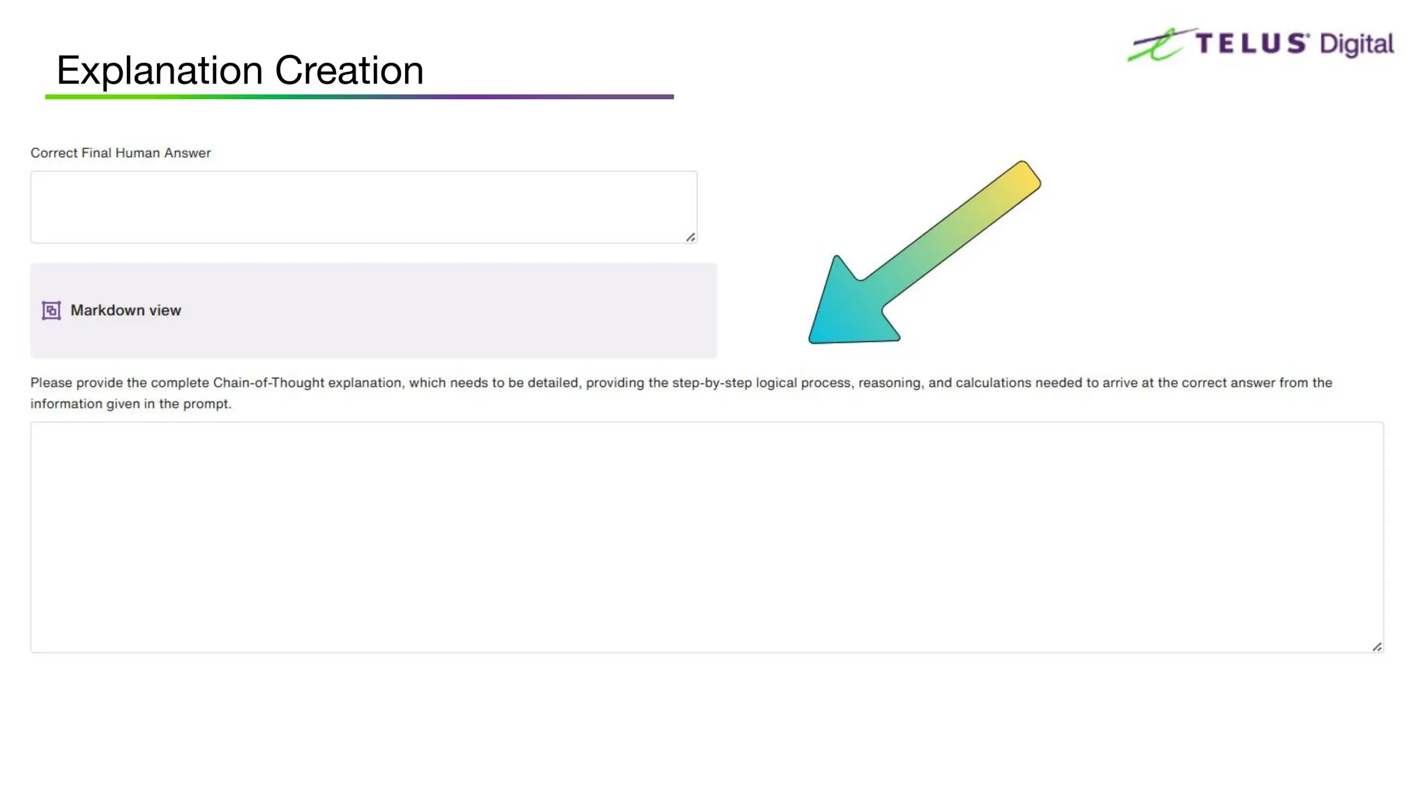 Explanation Creation
 