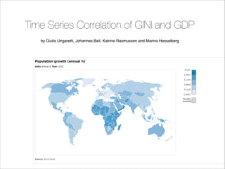 Time Series Correlation of GINI and GDP
by Giulio Ungaretti, Johannes Beil, Katrine Rasmussen and Marina Hesselberg

 