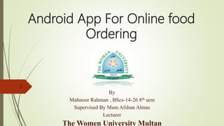 Online food ordering system