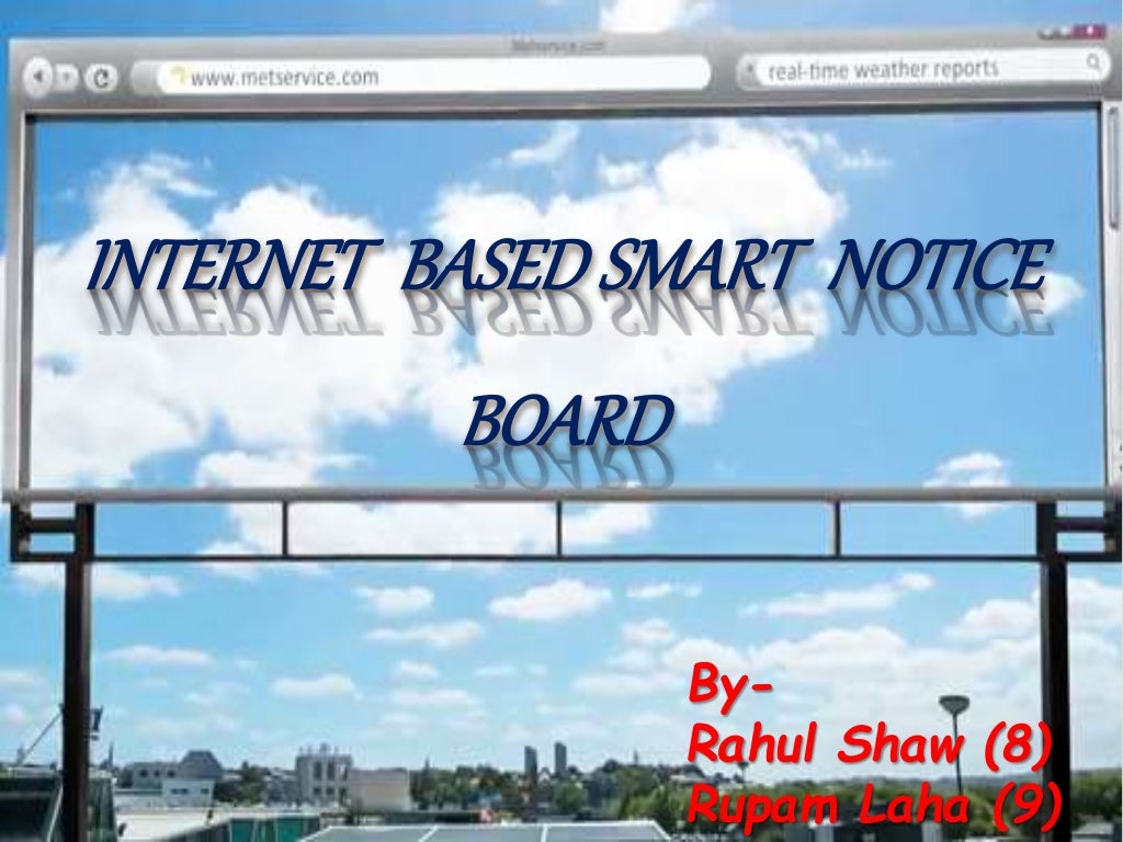 Project smart notice board ppt
