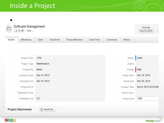 Inside a Project
•
 