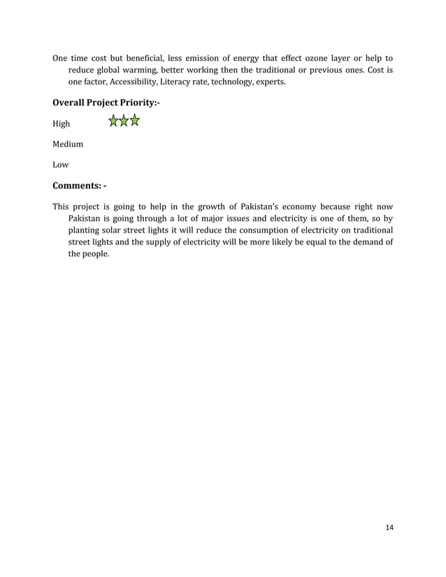 solar street light project report. PDF