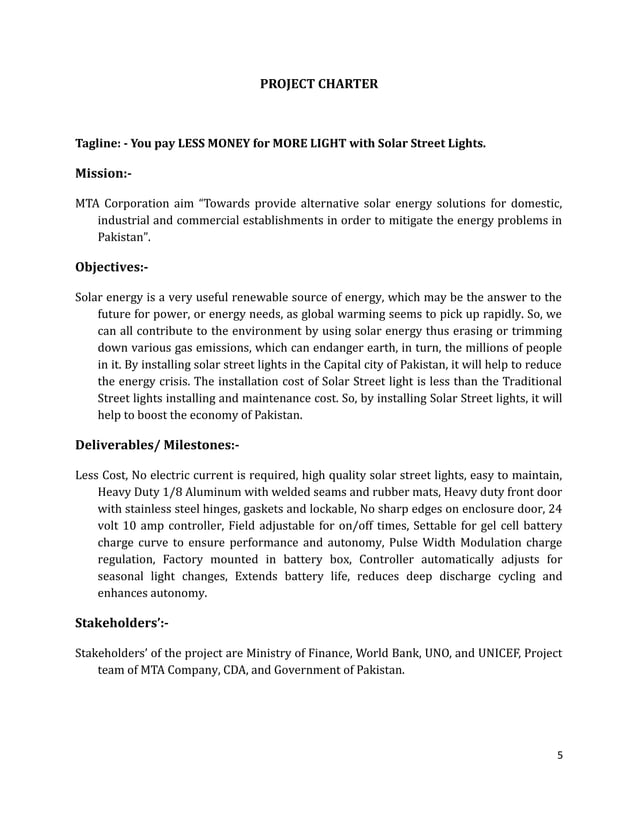 solar street light project report. PDF