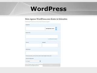 Wordpress (www.wordpress.com) WordPress 