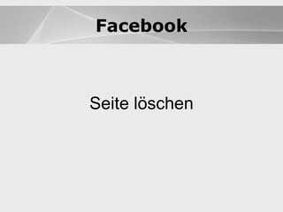 Blogs Seite löschen Blogs Facebook 