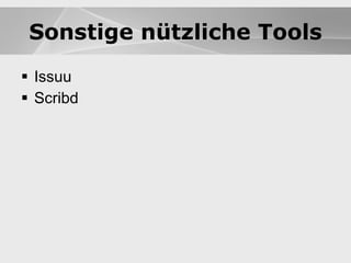 Blogs Issuu Scribd Blogs Sonstige nützliche Tools 