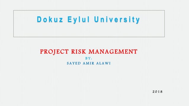 Projects risk management | PPT