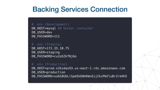 Backing Services Connection
 