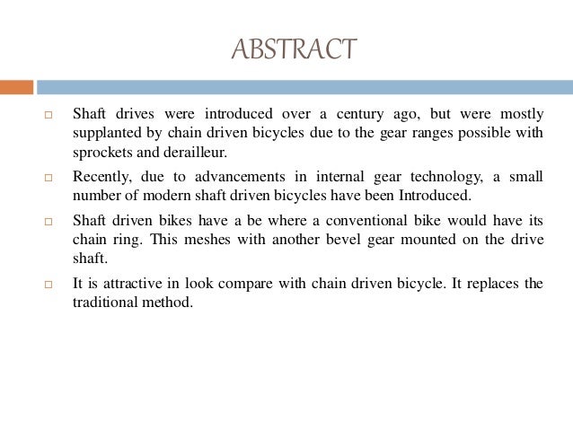 chainless bicycle ppt
