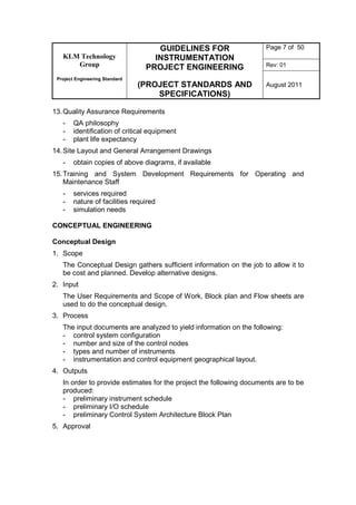 Project standards and_specifications_instrumentation_project ...
