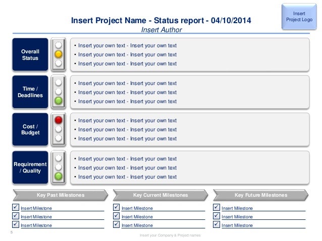 project status report template
