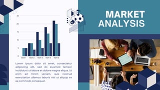 MARKET
ANALYSIS
Item 1 Item 2 Item 3 Item 4 Item 5
25
20
15
10
5
0
Lorem ipsum dolor sit amet, consectetur
adipiscing elit, sed do eiusmod tempor
incididunt ut labore et dolore magna aliqua. Ut
enim ad minim veniam, quis nostrud
exercitation ullamco laboris nisi ut aliquip ex
ea commodo consequat.
 