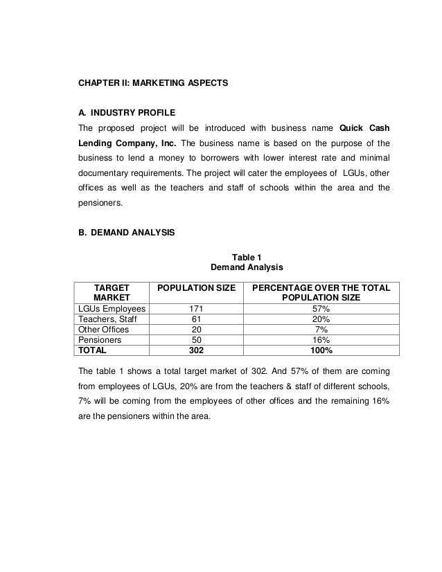 business plan about lending