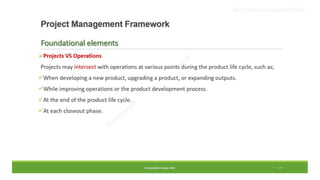Projects vs operations