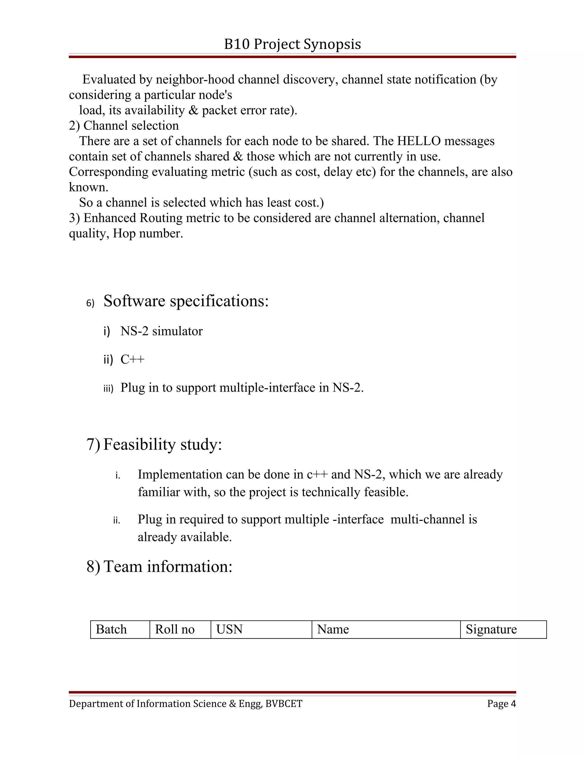 Project synopsis | DOC