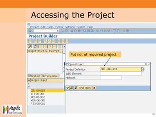 Project System
Module (PS)
1616
Accessing the Project
Put no. of required project
 