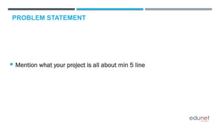 Sample Problem Statement For Machine Learning Employee salary prediction using Machine learning Project template.ppt