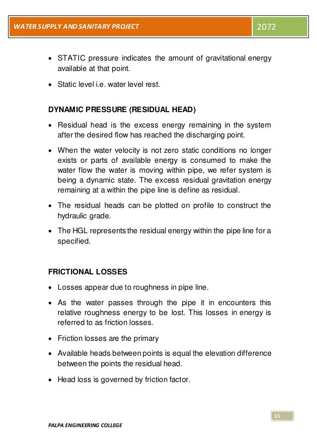 water supply Project theory