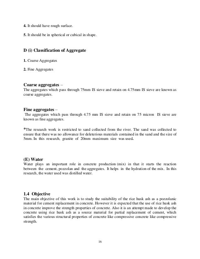 replacement of cement with rice husk ash by 20 rice letter of recommendation