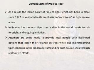 Tiger Project Statistics Conservation of Tigers in India: Project Tiger | PPTX