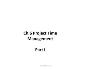 Project time management 1 final