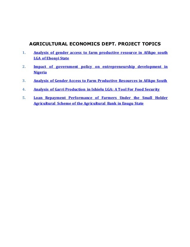 Home economics project topics Home economics project topics