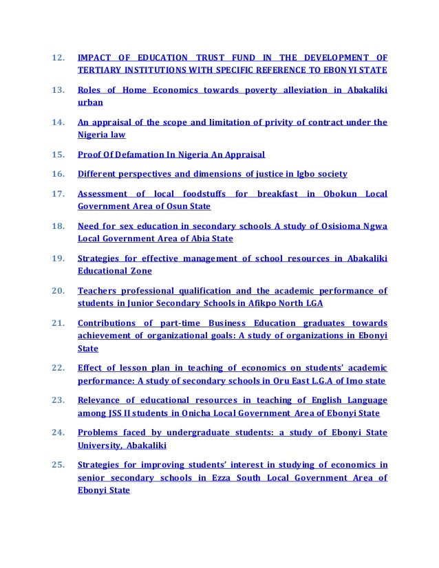 Home economics project topics Home economics project topics