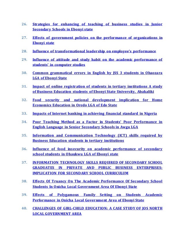 Home economic project topics Home economic project topics