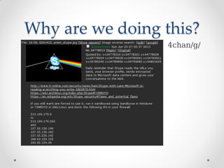 Why are we doing this?
4chan/g/
 