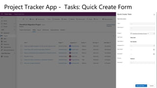 Project Tracker App - Model Driven Apps | PPTX