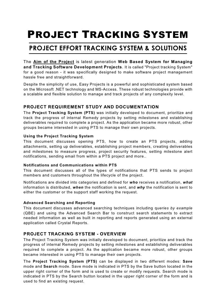 Project Tracking System