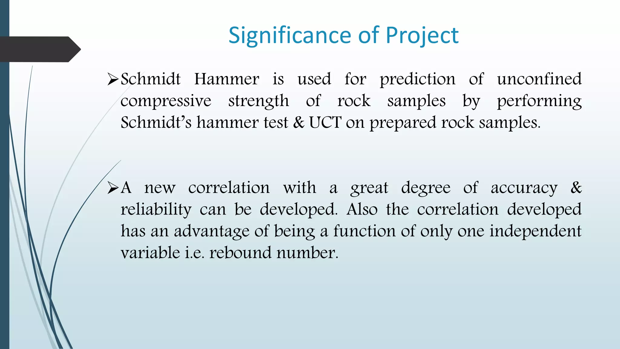 Schmidt Analysis Schmidt's Hammer Rebound Value Analysis for finding Uniaxial ...