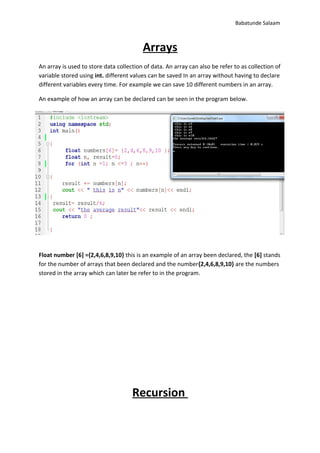 Project two c++ tutorial | DOC